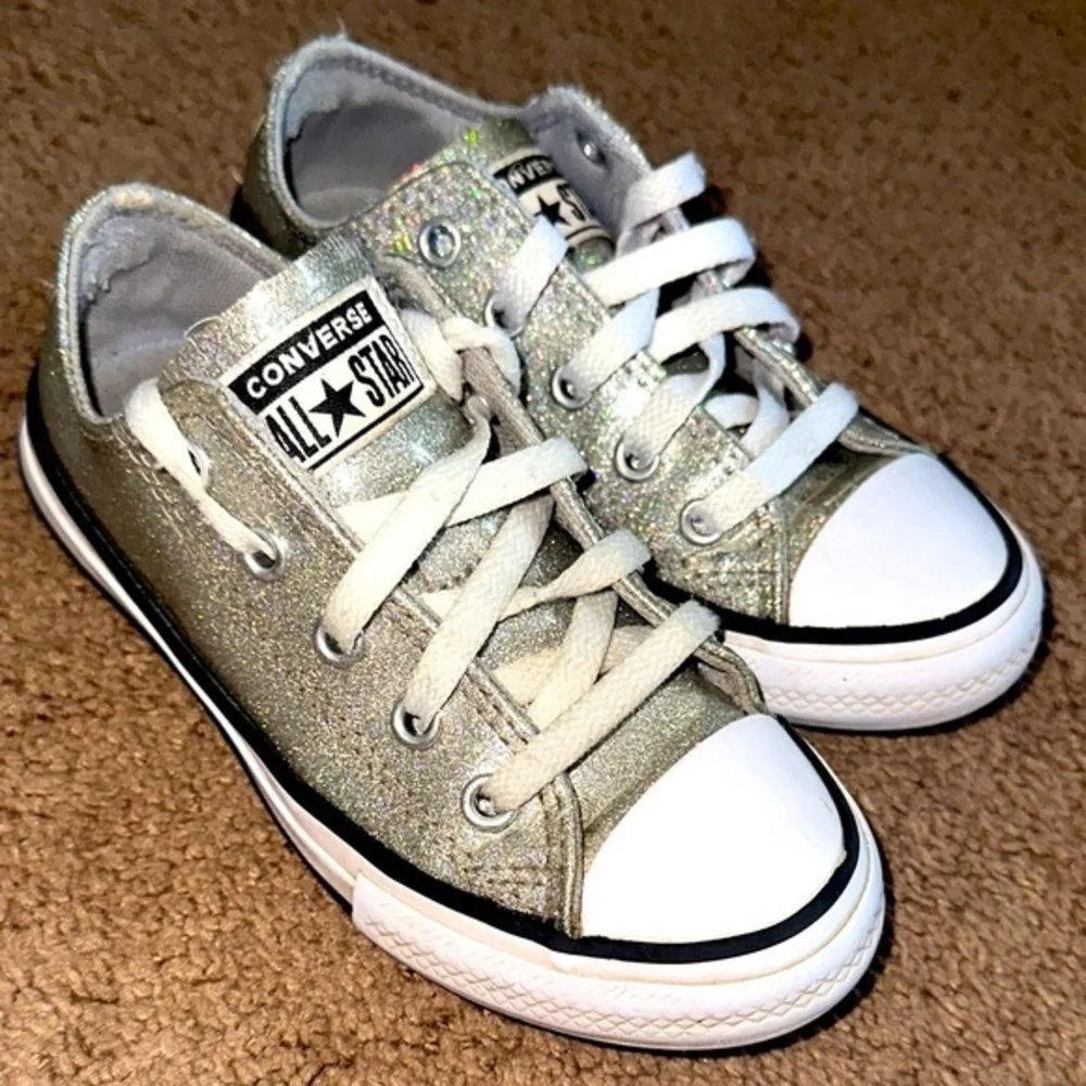 Converse Kids Shimmering Silver Sneakers